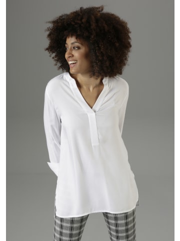 Aniston SELECTED Longbluse in weiß