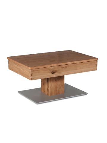 58 aufm Kessel COUCHTISCH Celeste 90x60x43 höhenverstellbar;diagonal verschiebbar Wildeiche