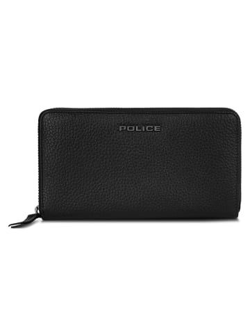 Police Geldbörse Leder 19 cm black