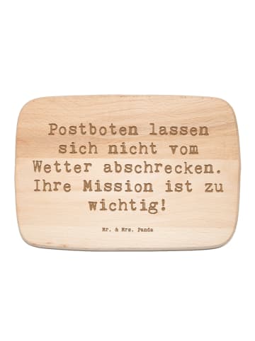 Mr. & Mrs. Panda Schneidebrett Spruch Postbote Held mit Spruch in Transparent