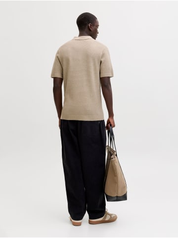 Jack & Jones Gestricktes Polo in Lemon Pepper