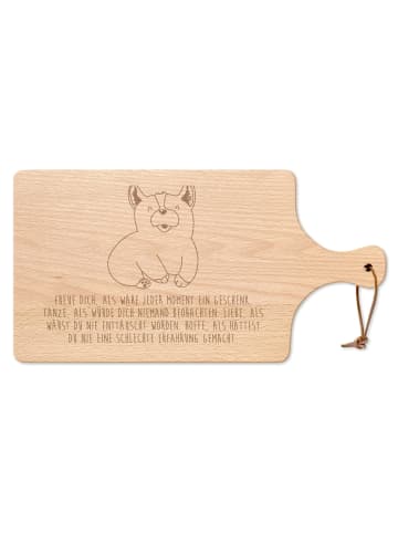 Mr. & Mrs. Panda Schneidebrett Corgie mit Spruch in Transparent