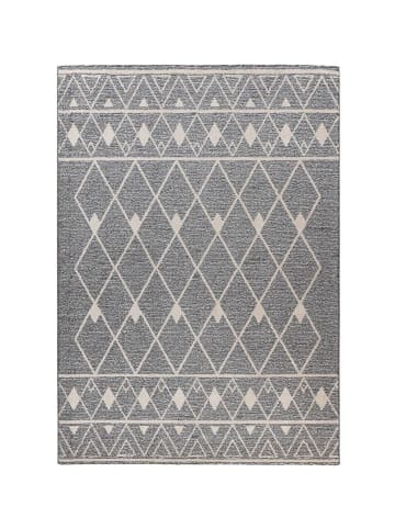 Kayoom Kurzflor Teppich Rhombus 325 in grau - beige - rechteckig