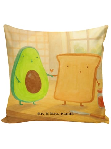 Mr. & Mrs. Panda kissen mikrofaser Avocado Toast Design ohne Spruch in Weiß