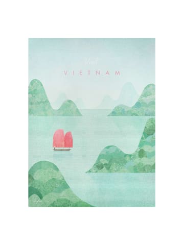 WALLART Leinwandbild - Reiseposter - Vietnam in Grün