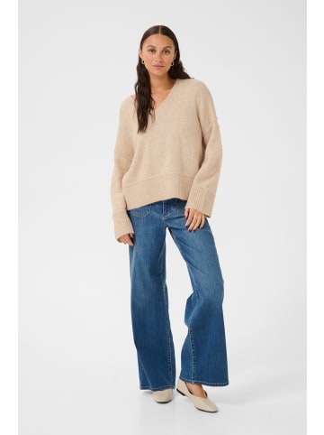 Kaffe Strickpullover KAfridana in Feather Gray Melange