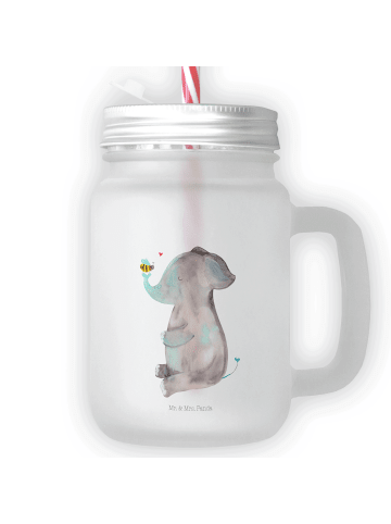 Mr. & Mrs. Panda Trinkglas Mason Jar Elefant Biene ohne Spruch in Transparent