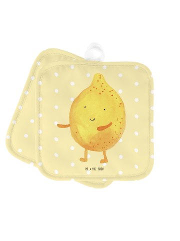 Mr. & Mrs. Panda Topfuntersetzer Beste Freunde Zitrone ohne Spruch in Gelb Pastell