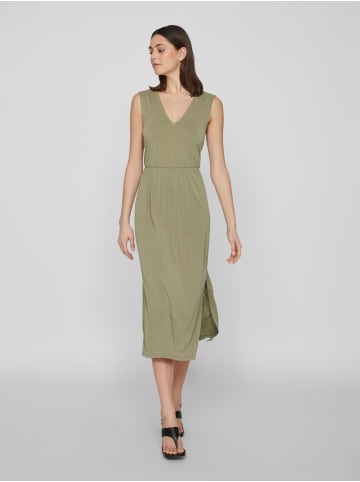 Vila Elegantes Sommer Kleid V-Ausschnitt in Grün