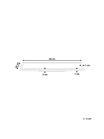 Beliani Deckenleuchten ARDENZA in Braun - (W) 58 x (H) 3 x (L) 20 cm