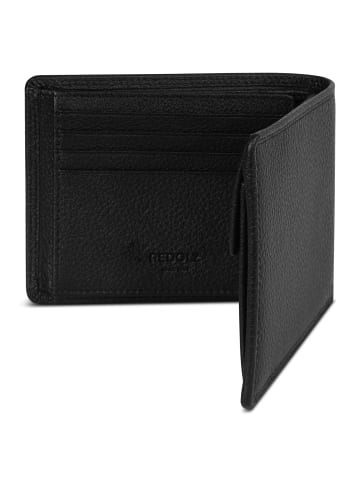Redolz Leather Essentials QF Geldbörse RFID Leder 12 cm ausklappbar in all black