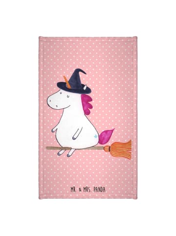 Mr. & Mrs. Panda Gästehandtuch Einhorn Hexe ohne Spruch in Rot Pastell
