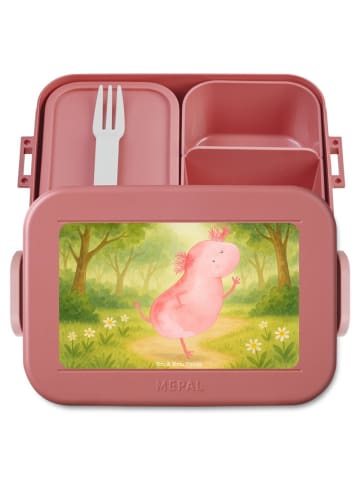 Mr. & Mrs. Panda Essensbox Axolotl Tanzen Design ohne Spruch in Rot Pastell