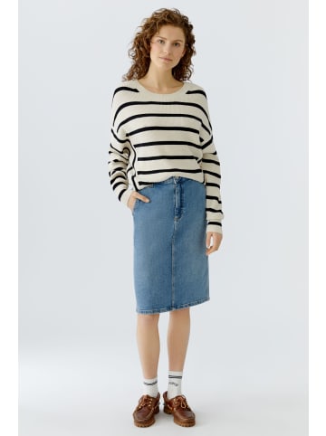 Oui Pullover in white black