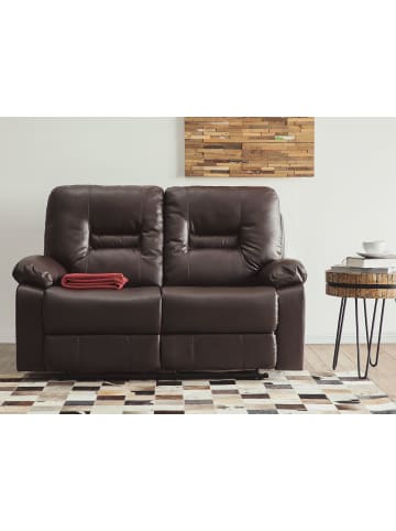Beliani 2-Sitzer Sofa BERGEN in Braun - (W) 146 x (H) 101 x (L) 73 cm