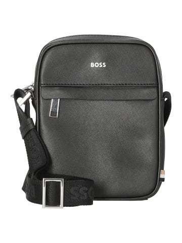 BOSS Zair Ns Zip - Umhängetasche Leder 21 cm in schwarz