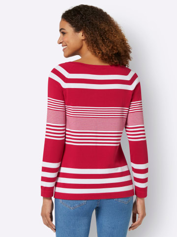 WITT WEIDEN Pullover in erdbeere-weiß-gestreift
