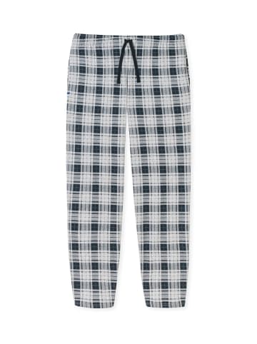 Schiesser Schlafanzug Hose Mix & Relax in Blau / Grau