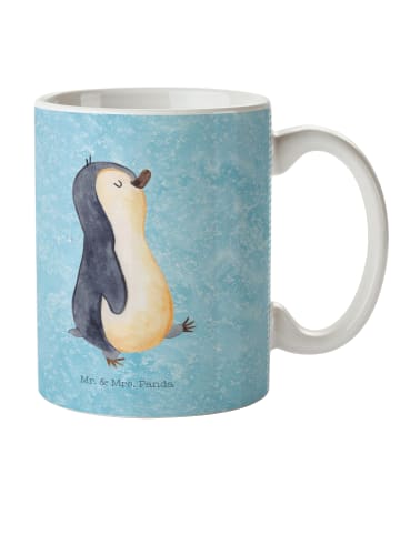 Mr. & Mrs. Panda Kindertasse Pinguin mHerzieren ohne Spruch in Eisblau