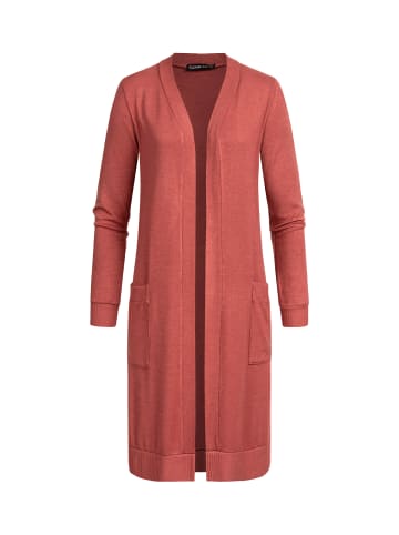 Cloud5ive Cloud5ive Longform Viskose Cardigan mit 2 seitl. Taschen in brown