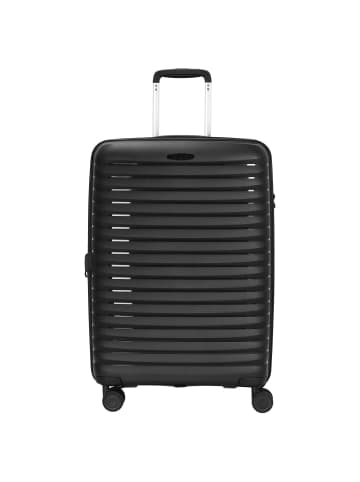 D&N Travel Line 4500+ - 4-Rollen-Trolley M 65 cm erw. (black) in schwarz