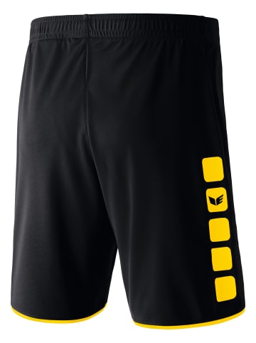 erima Herren Classic 5-C Shorts in schwarz/gelb