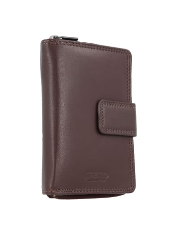 mano Donna Giulia Geldbörse Leder 13 cm in dunkelbraun