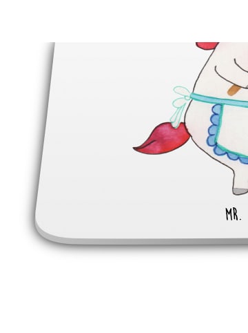 Mr. & Mrs. Panda Getränkeuntersetzer Einhorn Küche ohne Spruch in Weiß