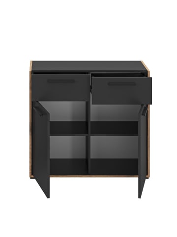 ebuy24 Kommode Bueno Schwarzgrau 95 x 37 cm