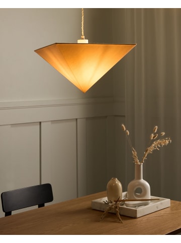 Beliani Pendelleuchten DUDO in Beige/Weiß - (W) 34 x (H) 150 x (L) 34 cm