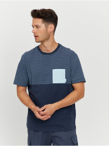 MAZINE T-Shirt Felton Striped T in ink blue/dream blue