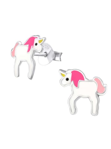 schmuck23 Ohrringe 925 Silber Einhorn in Rosa