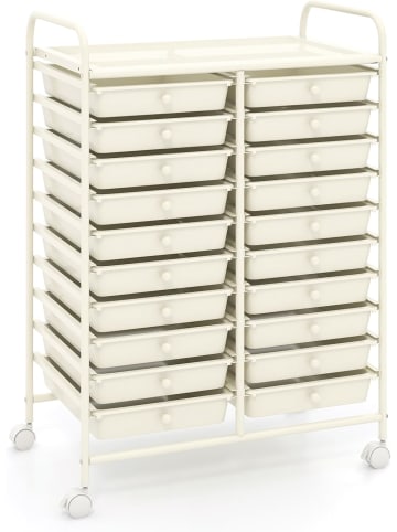 COSTWAY Rollcontainer in Beige