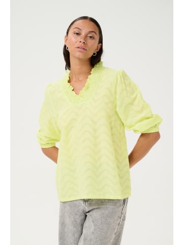 Kaffe Langarm-Bluse KAvictoria Regular fit in Lettuce Green