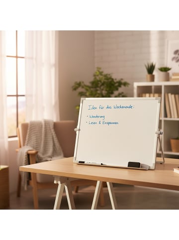 relaxdays Whiteboard in Weiß/ Silber - 30x40 cm