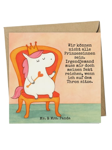 Mr. & Mrs. Panda Grußkarte Einhorn Prinzessin Design mit Spruch in Weiß