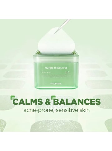Mediheal Toner-Pads Tea Tree Trouble Pad, 100 Pads