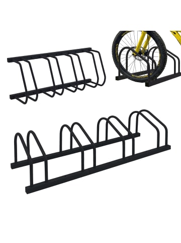 relaxdays Fahrradständer in Schwarz - 4 Räder