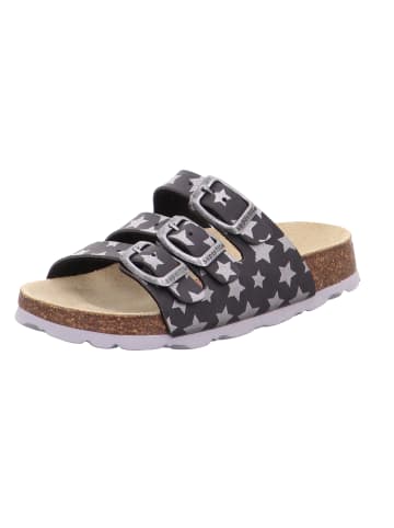 superfit Tieffußbett Pantolette FUSSBETTPANTOFFEL in Grau/Silber