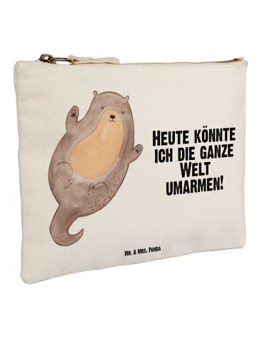 Mr. & Mrs. Panda Kulturtasche Otter Umarmen mit Spruch in Weiß