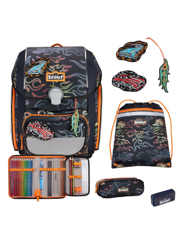 Scout Genius Exklusiv Safety Light Schulranzen-Set in Flames