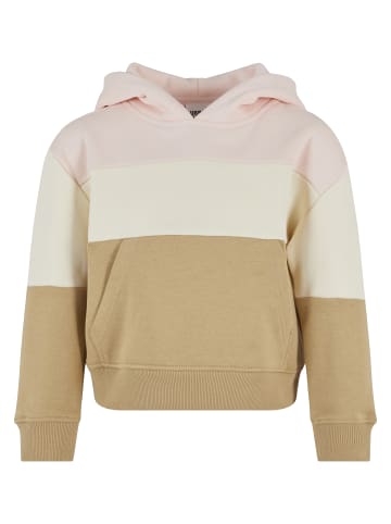 Urban Classics Urban Classics Damen Girls Oversized 3-Tone Hoody in pink/whitesand/unionbeige
