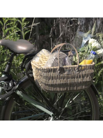 UNUS Fahrradkorb für hinten und vorne Einkaufskorb in Grau