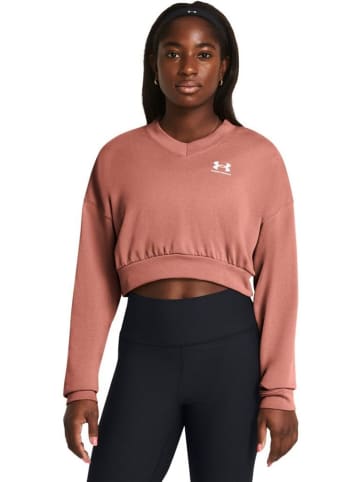Under Armour Longsleeve "Ua Rival Terry Os Crop Crw" in Pink