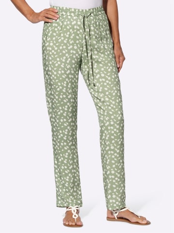Sieh an! Schlupfhose in eucalyptus-weiß-bedruckt