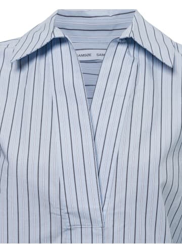 SAMSOE & SAMSOE Bluse Satolina in hellblau grau - 0001