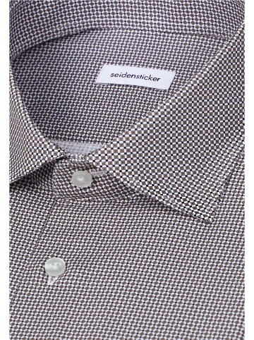 Seidensticker Business Hemd Shaped in Braun