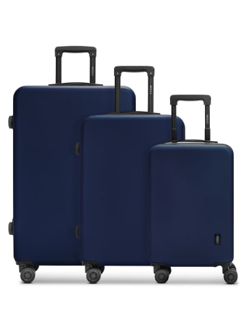 Redolz Essentials 09 3-SET 4 Rollen Kofferset 3-teilig in dark-blue