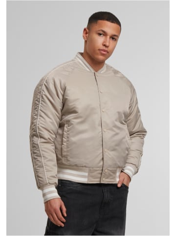Urban Classics Urban Classics Racer Bomber Jacket in chalkdust
