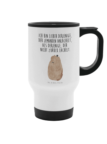Mr. & Mrs. Panda Kaffeebecher To Go Murmeltier mit Spruch in Weiß